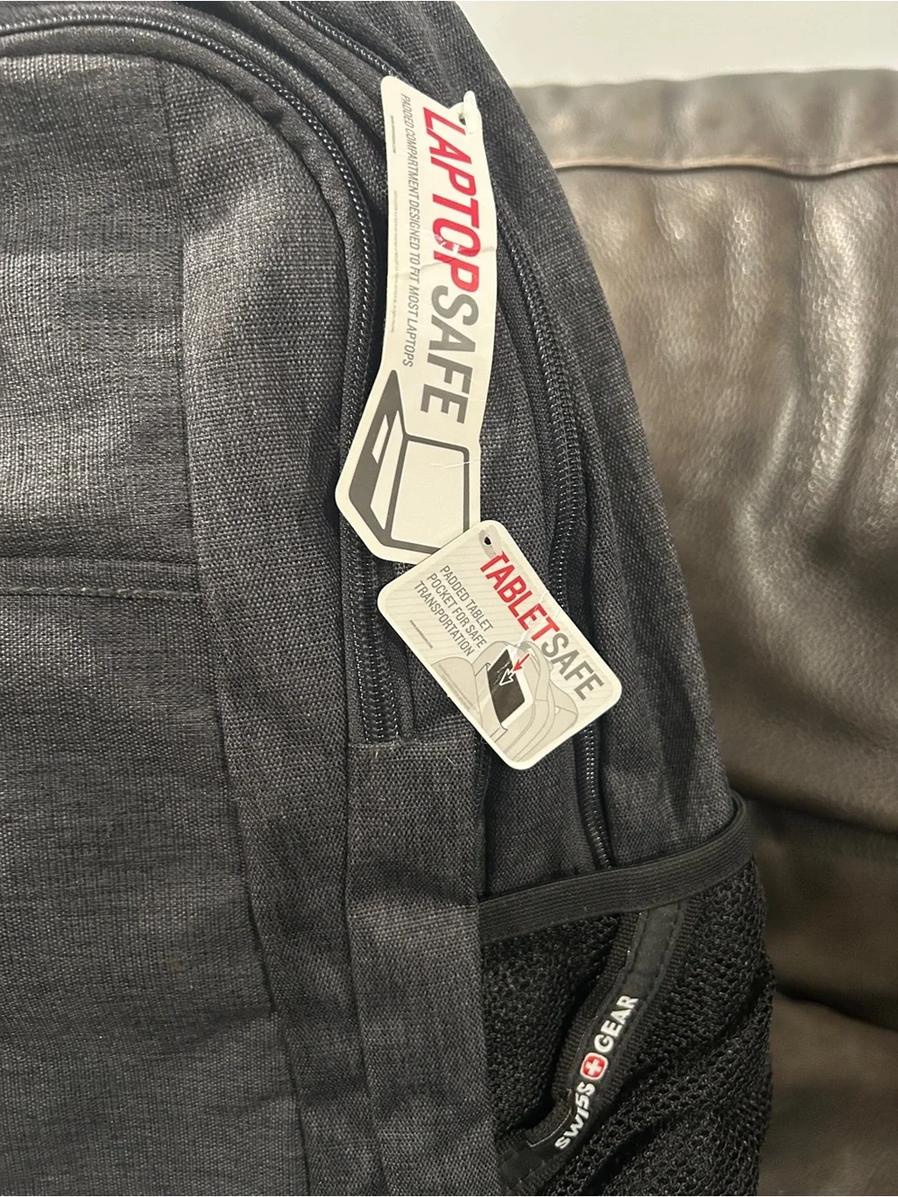 SwissGear Gray-Black Men's Commuter Backpack with Laptop Compartment